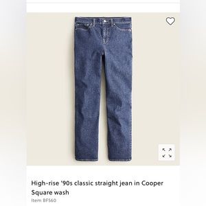 NWT Jcrew classic high rise straight leg jeans